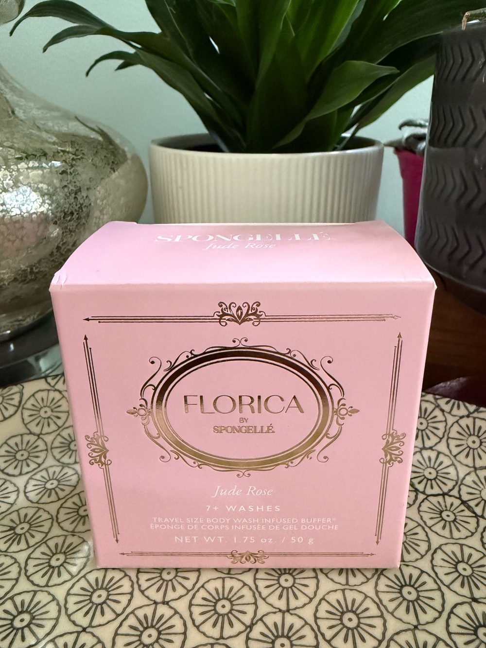 Spongelle Jude Rose Spongette | Florica NEW IN BOX * TRAVEL FRIENDLY